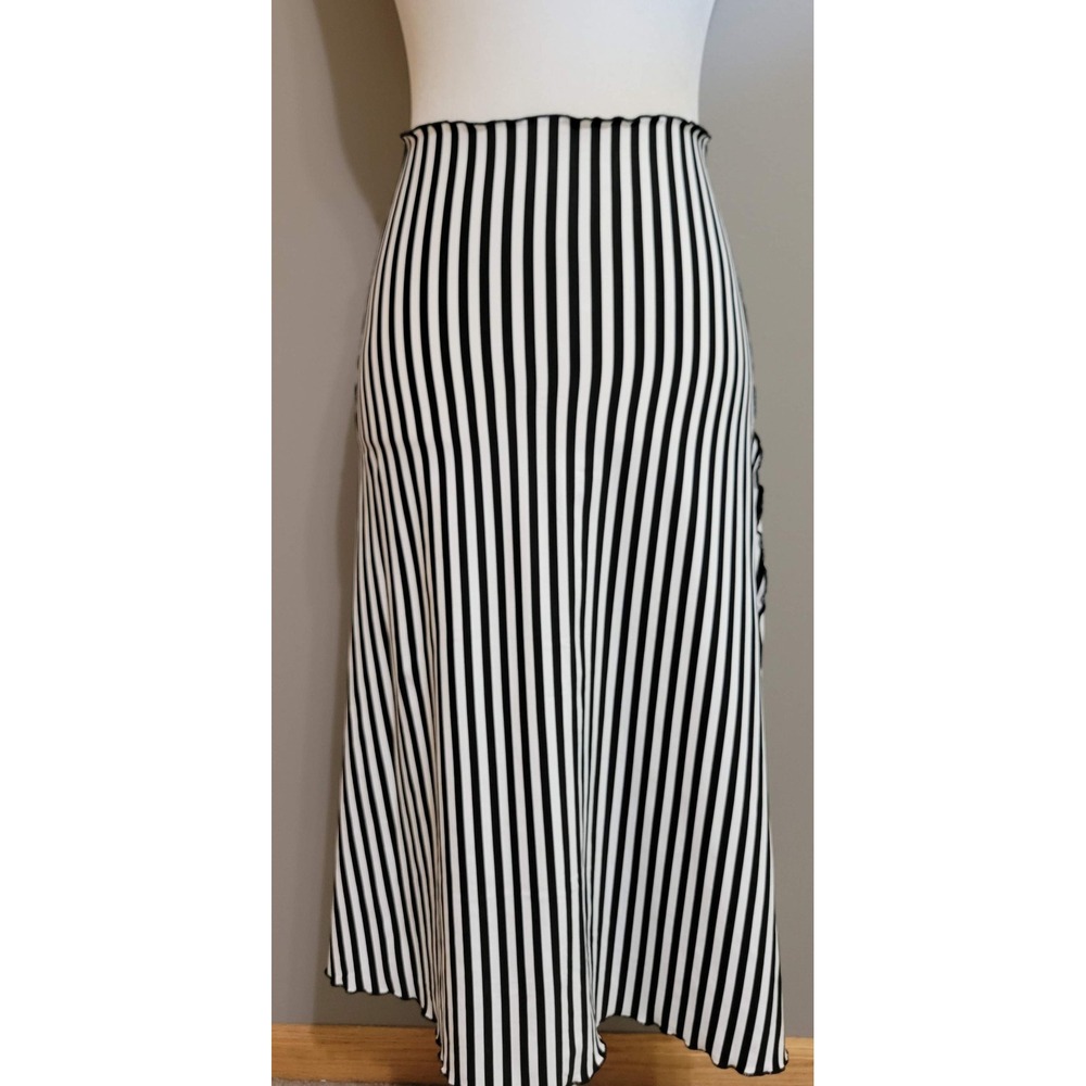 Haystacks OS Bias Striped Midi Skirt